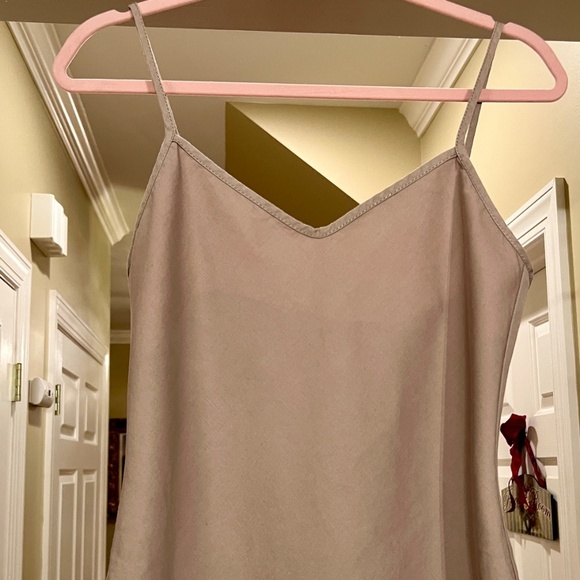 EUC Sportmax Code Khaki Tan Cotton Linen Blend Midi Sundress Dress US Size 6 - Picture 3 of 6